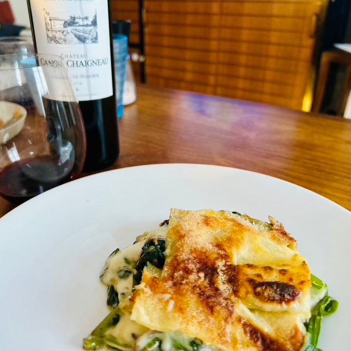 Easter Mushroom & Morel Lasagne with Château Canon Chaigneau 2016
